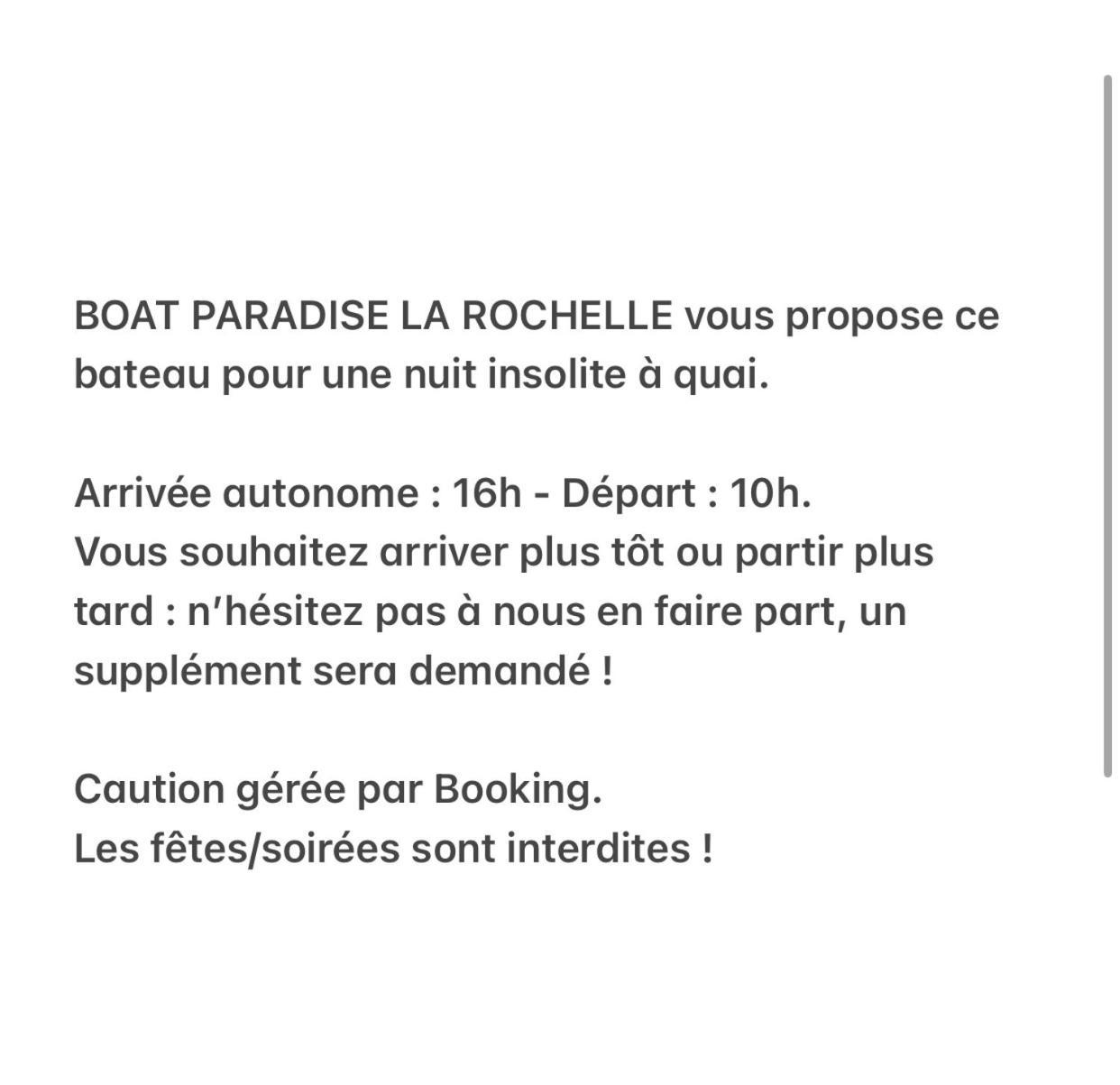 Nuit Insolite Sur Un Bateau Linge Et Menage Inclus - Boat Paradise La Rochelle ลาโรแชล ภายนอก รูปภาพ